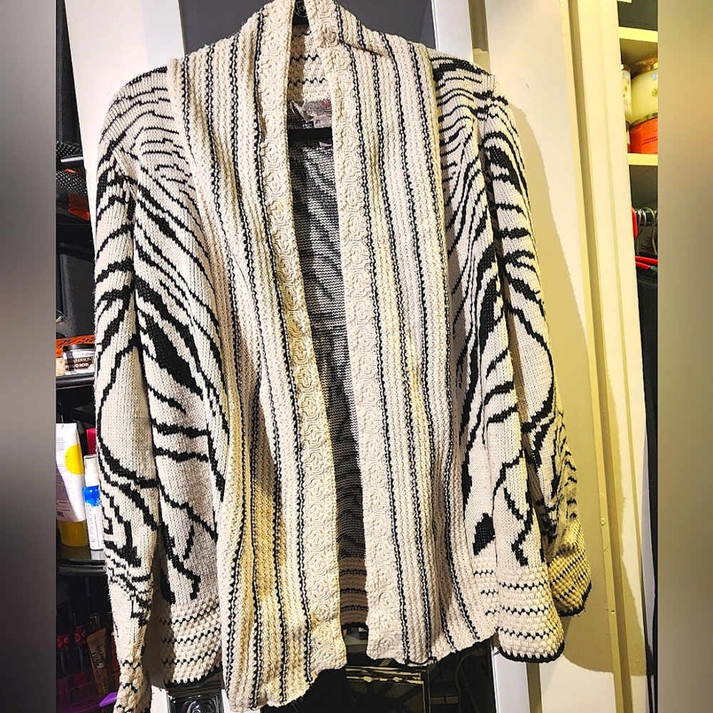 Urban Outfitters Ecote Zebra Cardigan Sweater